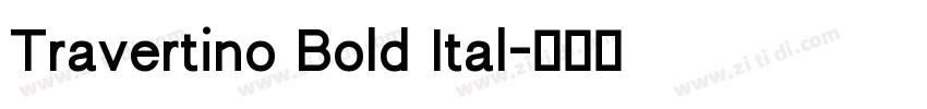 Travertino Bold Ital字体转换